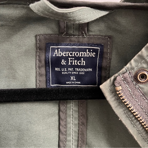 Abercrombie & Fitch Twill Boyfriend Parka - Army Green - Picture 9 of 10